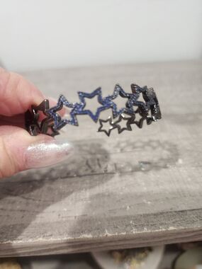 Gunmetal with Navy Pave Bracelet - Alexa Rae